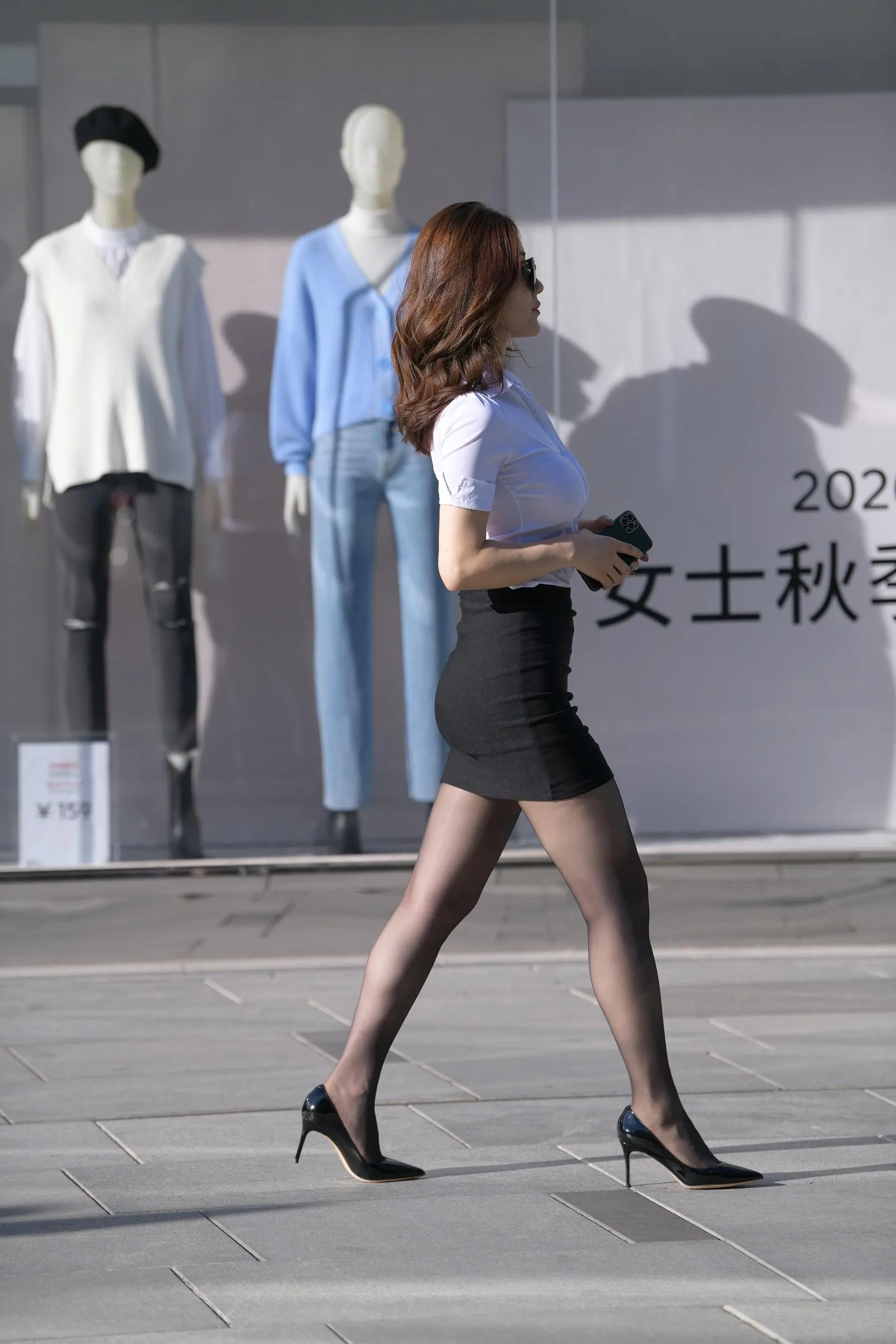 魔镜街拍 NO.164 黑色丝袜职业装女郎 [73P]插图